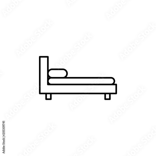 bed icon. Element of simple travel icon for mobile concept and web apps. Thin line bed icon can be used for web and mobile