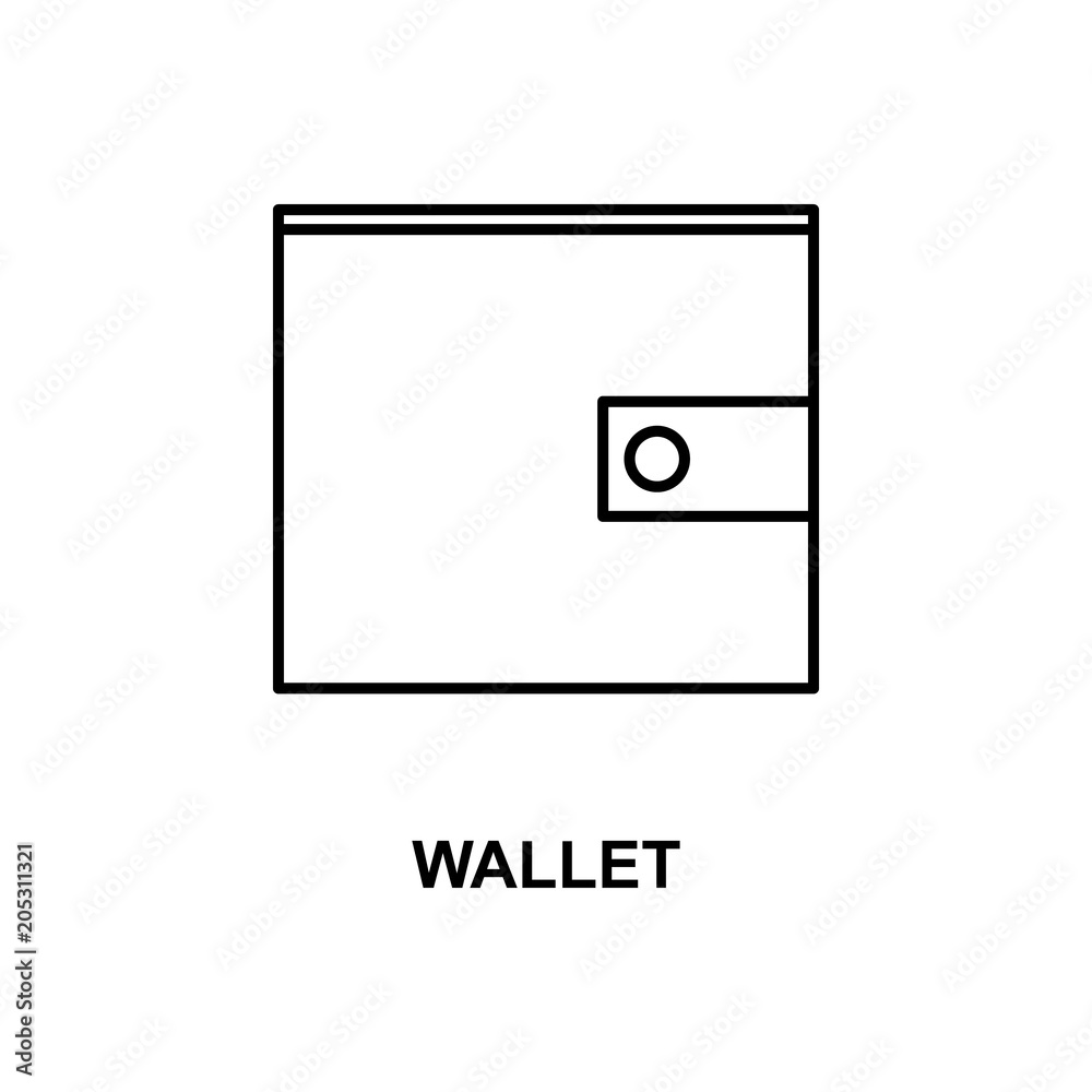 wallet icon. Element of simple web icon with name for mobile concept and web apps. Thin line wallet icon can be used for web and mobile wallet icon. Element of simple web icon with name for mobile concept and web apps. Thin line wallet icon can be used for web and mobile
