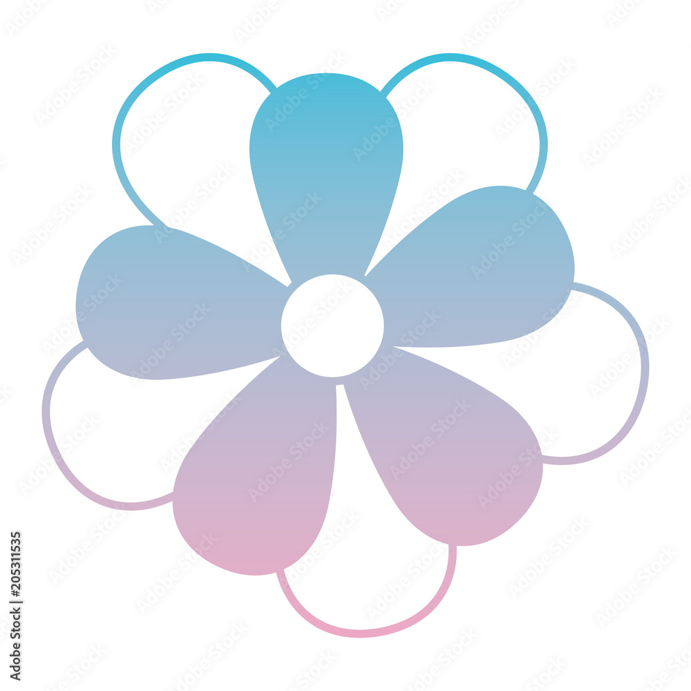 beautiful flower decorative icon vector illustration design