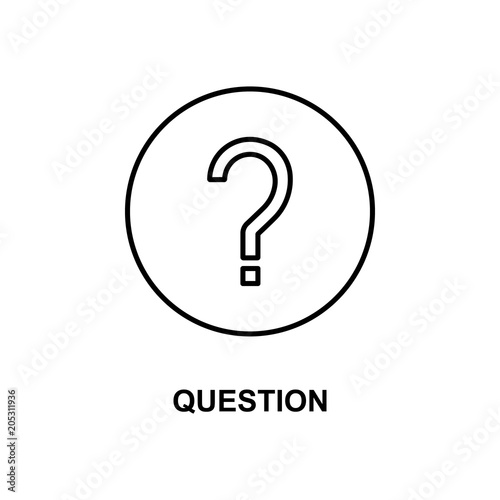 question mark icon. Element of simple web icon with name for mobile concept and web apps. Thin line question mark icon can be used for web and mobile