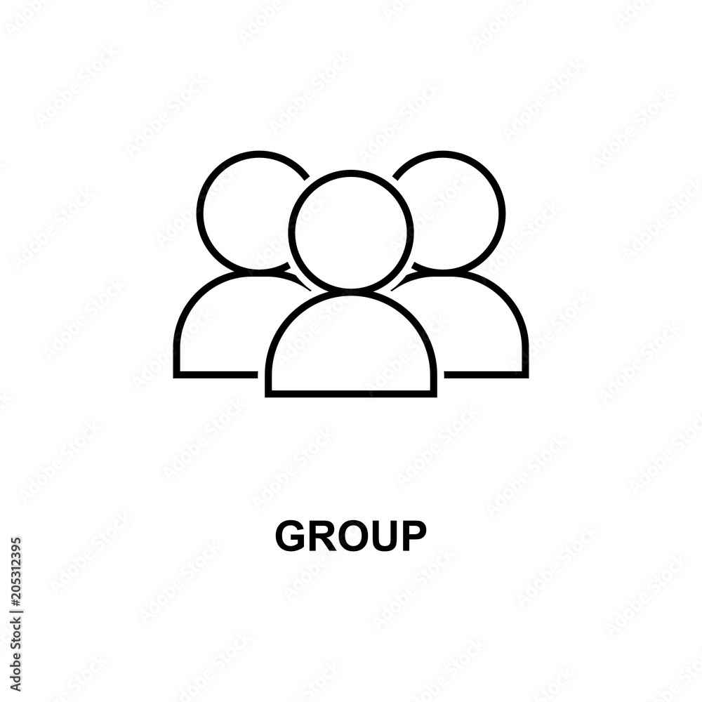 group icon. Element of simple web icon with name for mobile concept and web apps. Thin line group icon can be used for web and mobile group icon. Element of simple web icon with name for mobile concept and web apps. Thin line group icon can be used for web and mobile