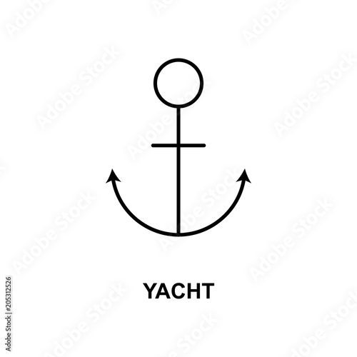 anchor icon. Element of simple web icon with name for mobile concept and web apps. Thin line anchor icon can be used for web and mobile