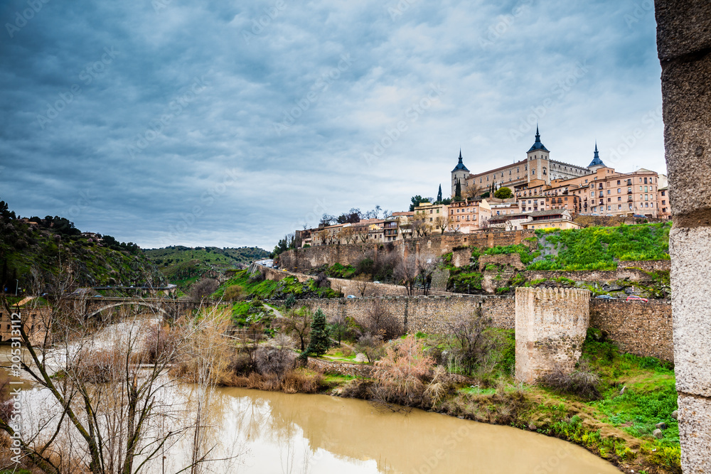 Toledo city and the Tagus River