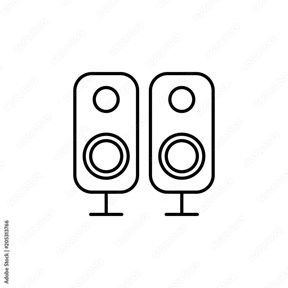 acoustic speakers icon. Element of simple web icon with name for mobile concept and web apps. Thin line acoustic speakers icon can be used for web and mobile acoustic speakers icon. Element of simple web icon with name for mobile concept and web apps. Thin line acoustic speakers icon can be used for web and mobile