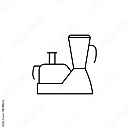 food processor icon. Element of simple web icon with name for mobile concept and web apps. Thin line food processor icon can be used for web and mobile