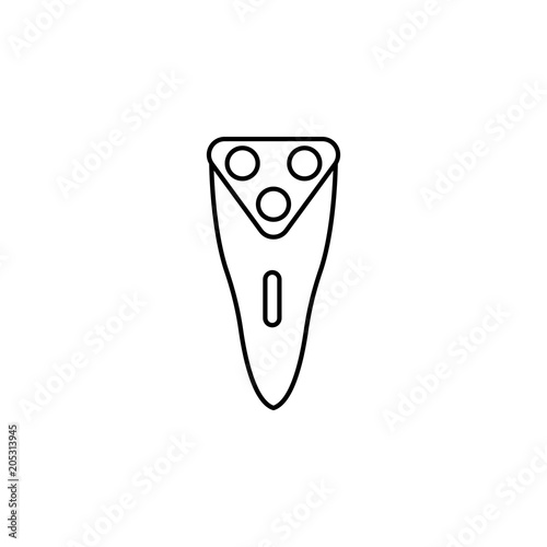 electric razor icon. Element of simple web icon with name for mobile concept and web apps. Thin line electric razor icon can be used for web and mobile