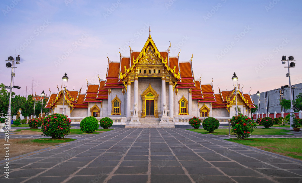 Wat Benchamabophit the marble temple in Bangkok, Thailand