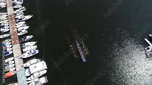 Rowing at Ada ciganlija lake in Belgrade photo