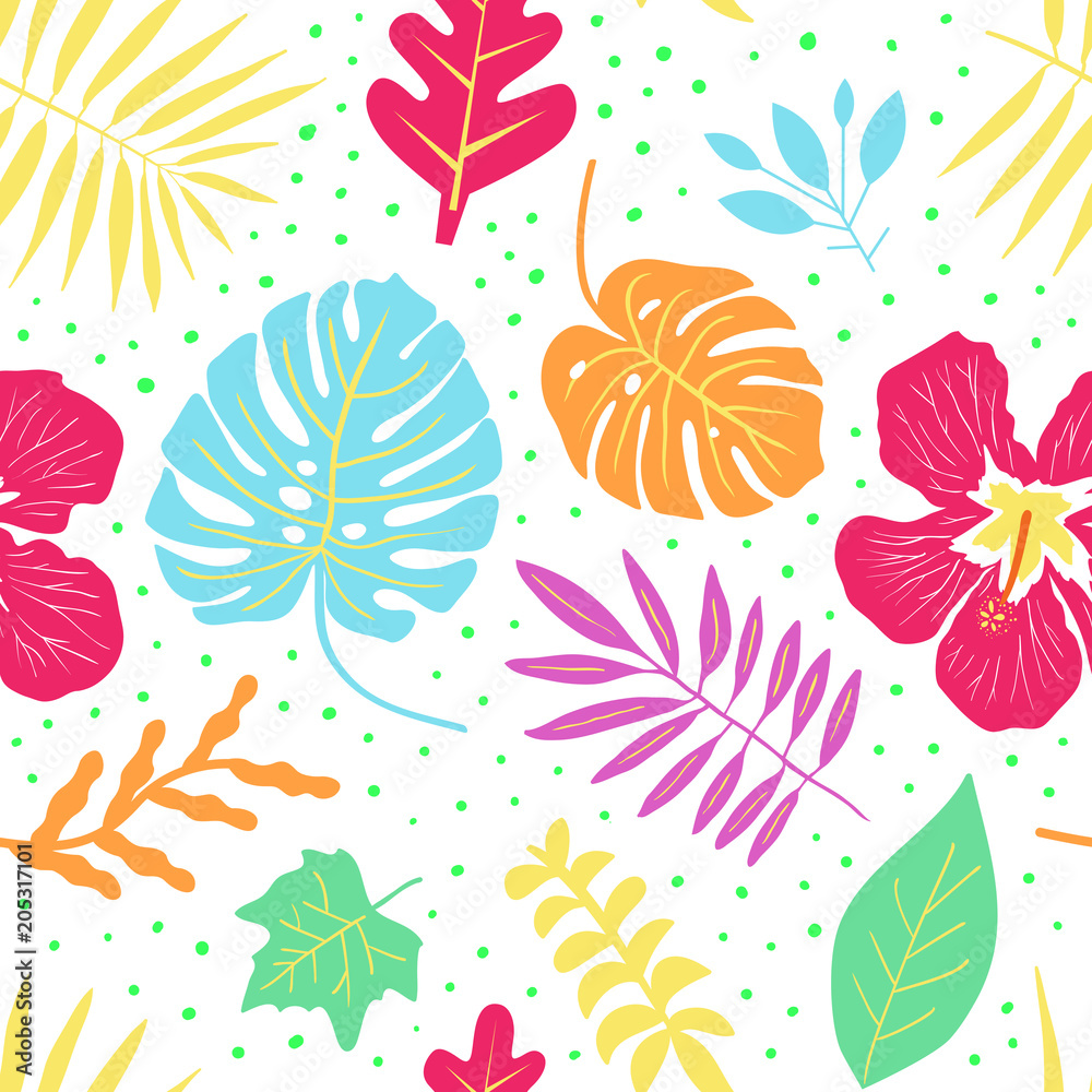 Colorful Summer Seamless Pattern Background