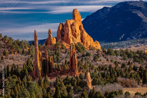 MARCH 8, 2017 GARDEN OF THE GODS, COLOARDO SPRINGS, CO, USA - a National Natural Landmark features Sedimentary rock formation