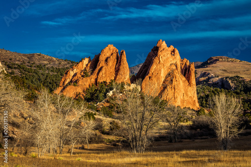 MARCH 8, 2017 GARDEN OF THE GODS, COLOARDO SPRINGS, CO, USA - a National Natural Landmark features Sedimentary rock formation