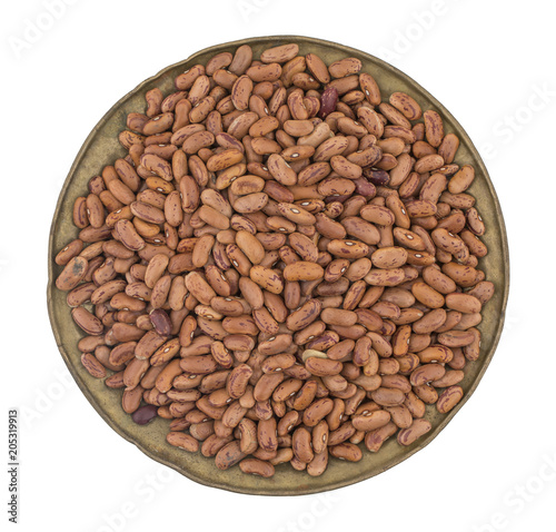 Red Kidney Beans Also Know as Azuki Beans or Rajma Seeds isolated on White Background