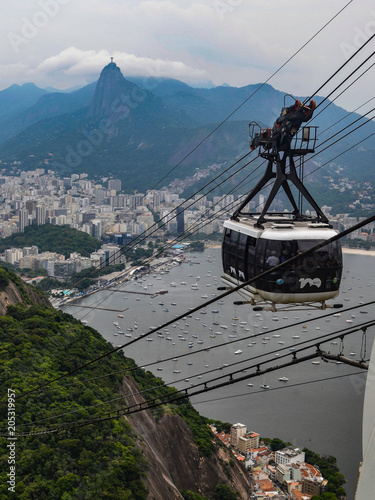 The Sugarloaf mountain cable car, Rio de Janeiro, Brazil