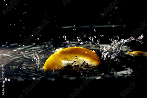 Infused Lemon drink as background