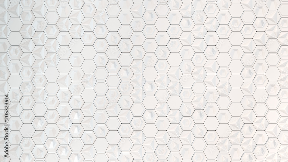 Abstract 3d background made of white hexagons Abstract 3d background made of white hexagons