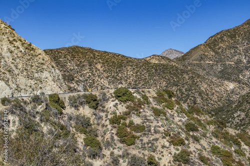 Angeles Crest Highway Carving through the Mountains of the San Gabriel Valley outside of Los Angeles, California, USA © E. M. Winterbourne