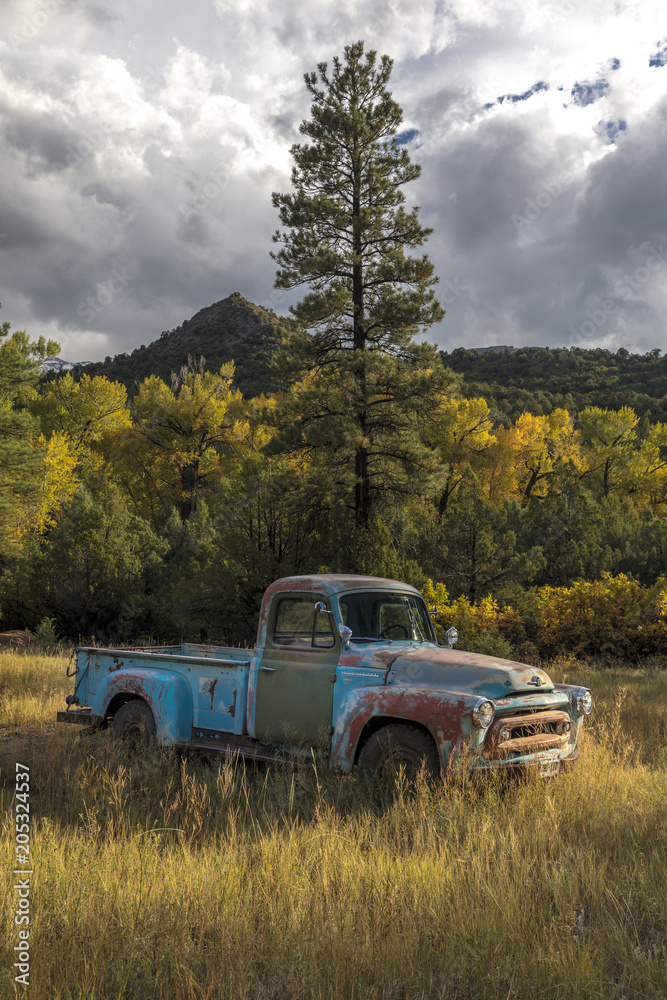 Abandoned pickup truck near Ridgway Colorado off County Road 7, Colorado Abandoned pickup truck near Ridgway Colorado off County Road 7, Colorado