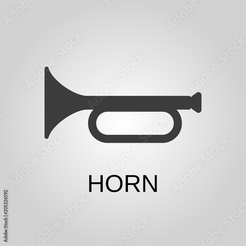 Horn icon. Horn symbol. Flat design. Stock - Vector illustration