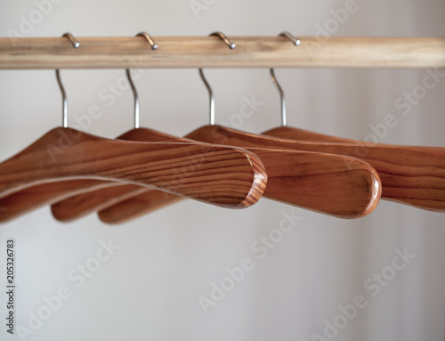 Wooden Hangers for Clothes © tete_escape