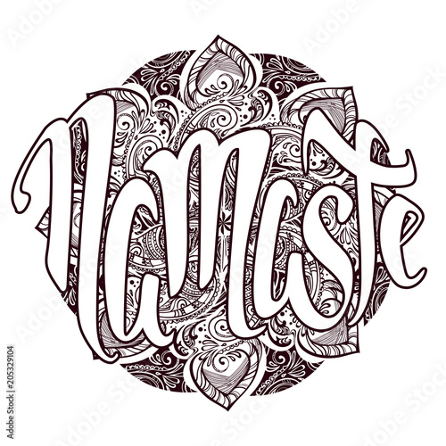 Namaste vector lettering