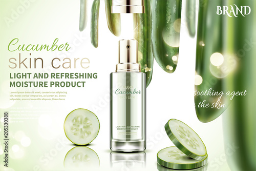 Cucumber skin care spray