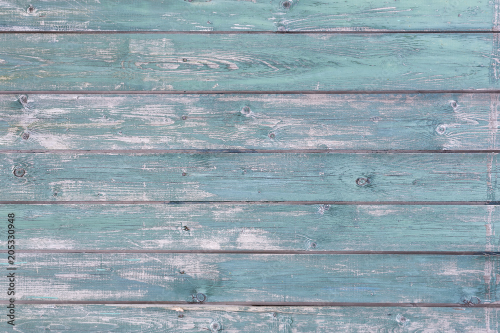 Fototapeta premium Holzdielen mit abgeblätterter Farbe als Hintergrund