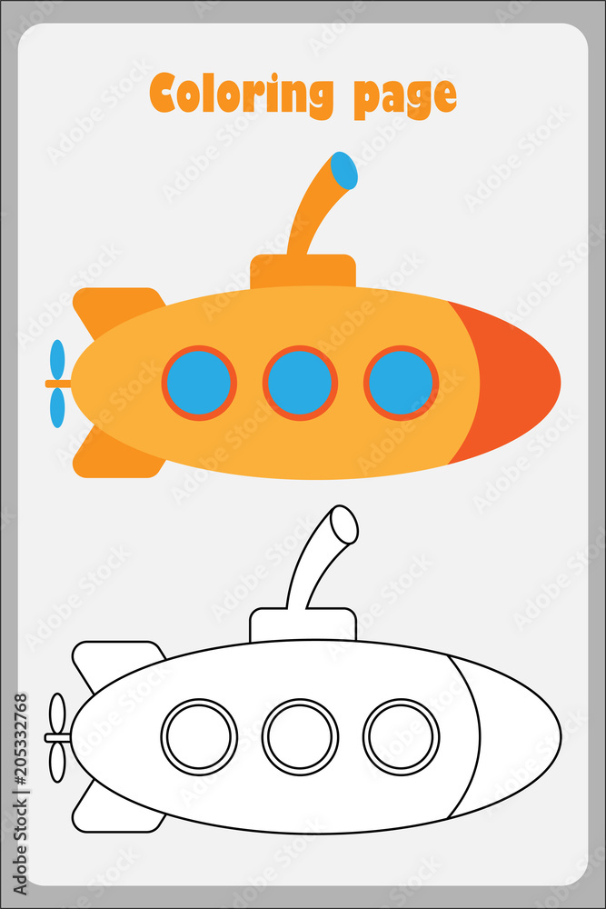 Submarine Drawing For Kids