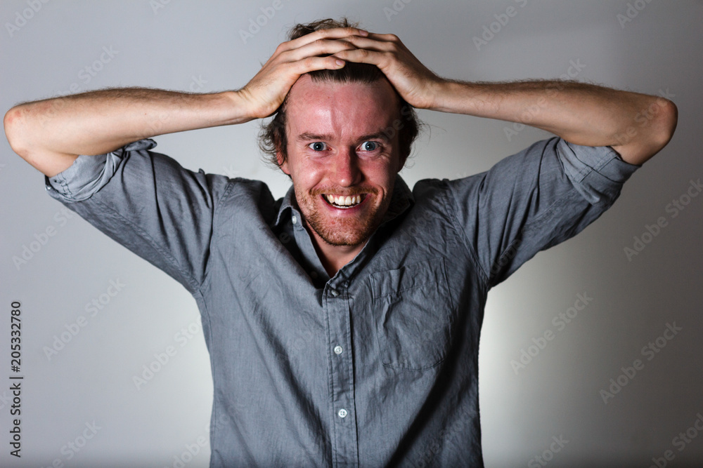 Psychotic man and psycho expression Psychotic man and psycho expression