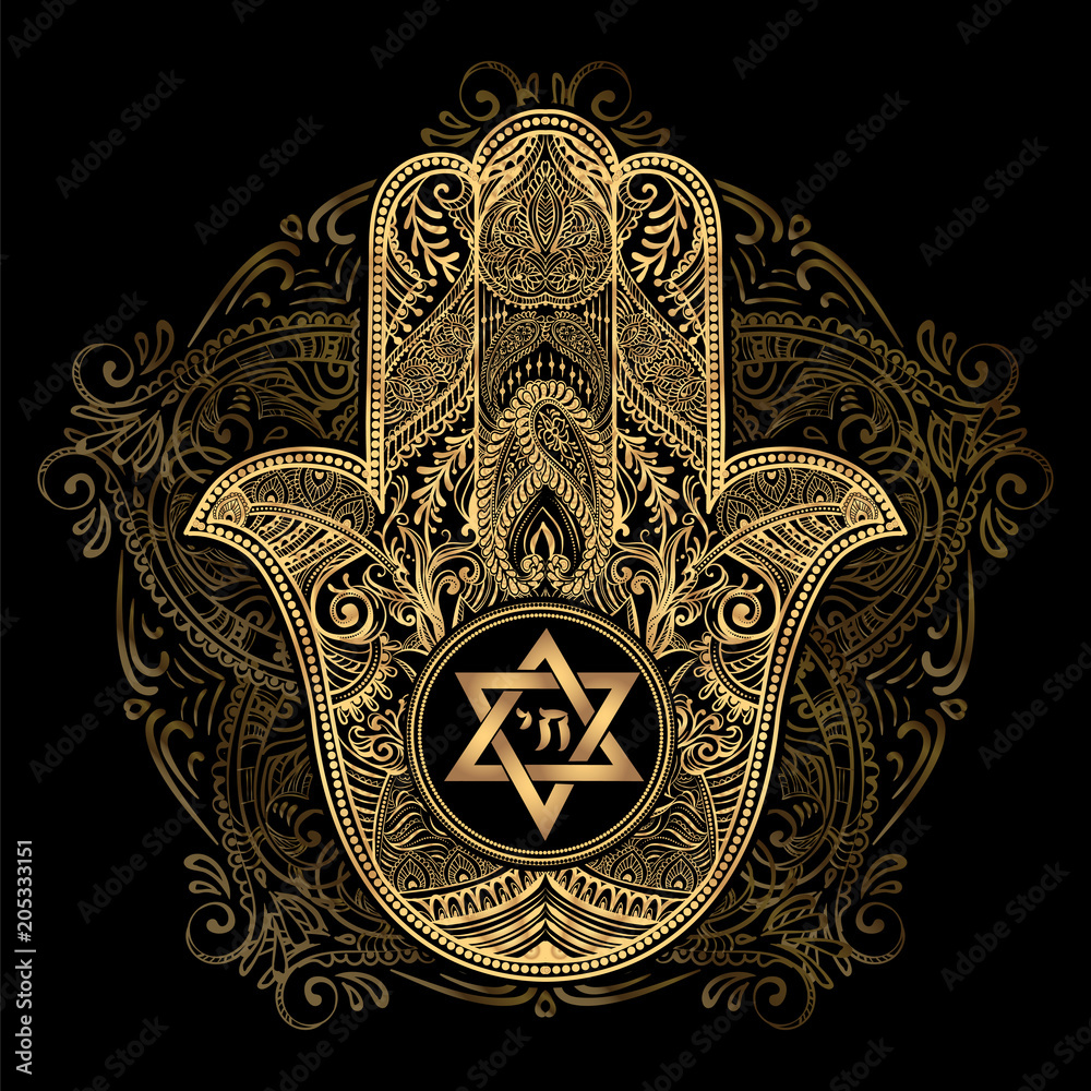 jewish hamsa tattoo Stock Vector Adobe Stock