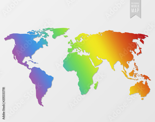 Fototapeta Naklejka Na Ścianę i Meble -  Multicolored world map