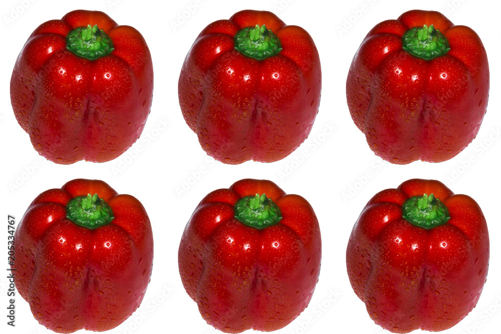 pepper on white background pepper on white background