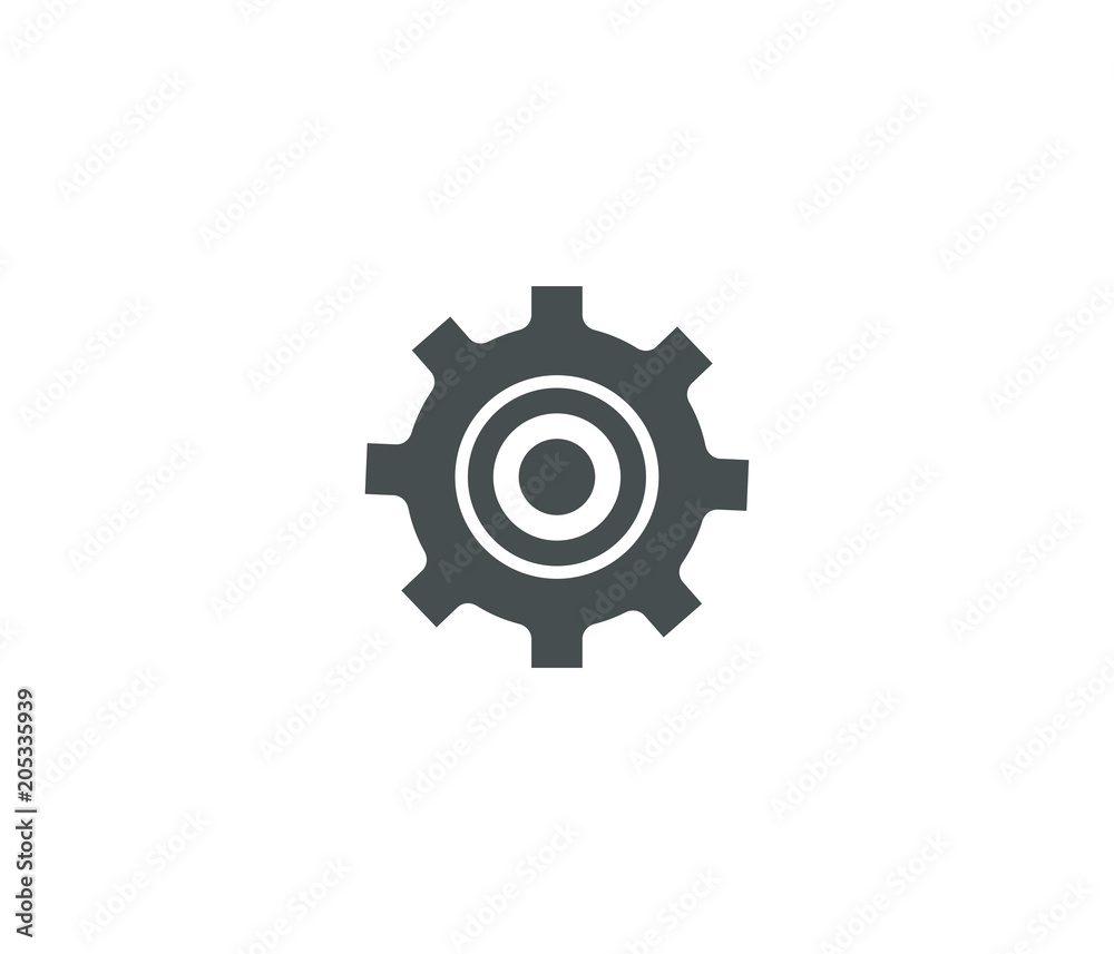 Settings vector icon. Black illustration isolated on white background for graphic and web design.