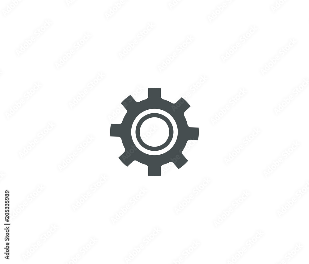 Settings vector icon. Black illustration isolated on white background for graphic and web design.