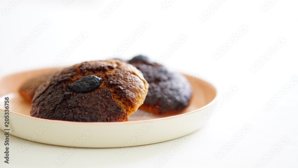 healthy biscuits standing on a white background healthy biscuits standing on a white background