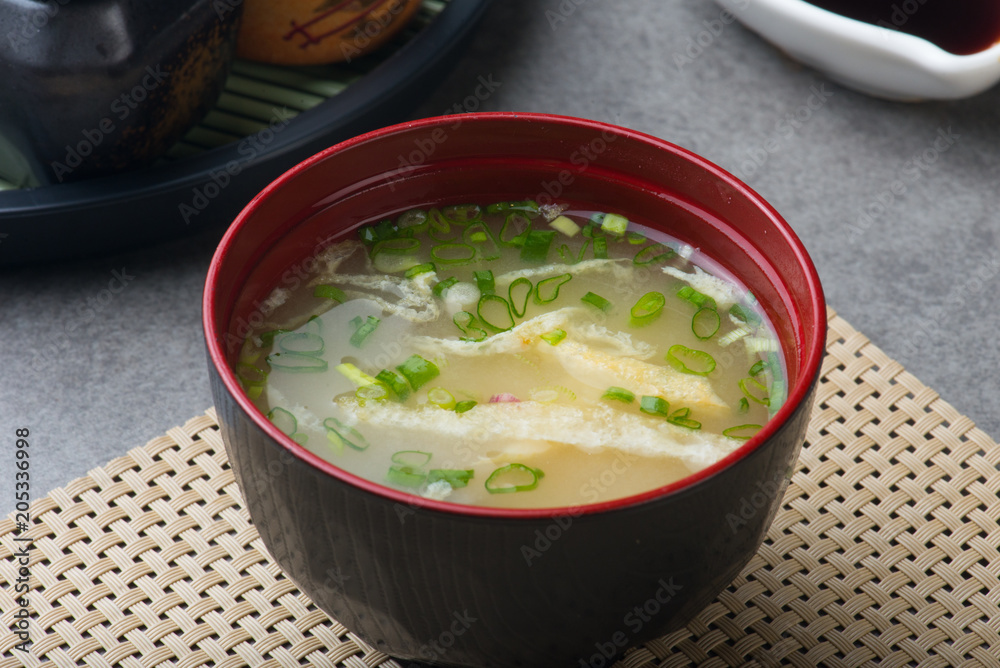 japanese miso soup with background