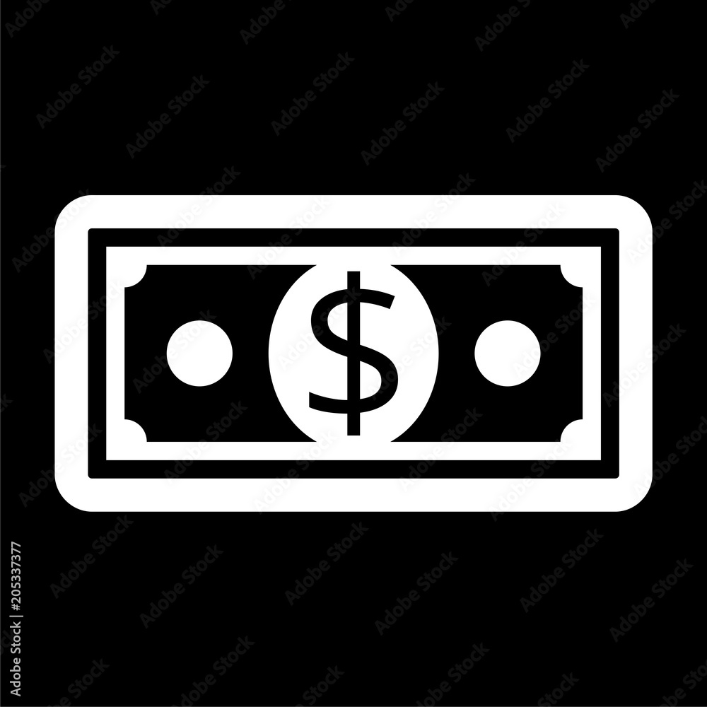 Money design icon, Money Vector Design Illustration on dark background Money design icon, Money Vector Design Illustration on dark background