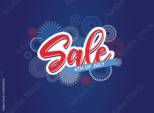Fourth of July. 4th of July holiday banner. USA Independence Day banner for sale, discount, advertisement, web etc