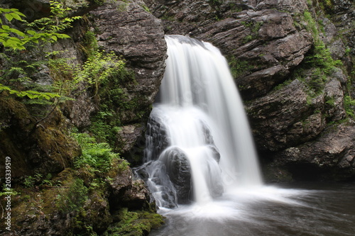 Large Waterfall in Summer  James River Falls  Antigonish County  Nova Scotia 