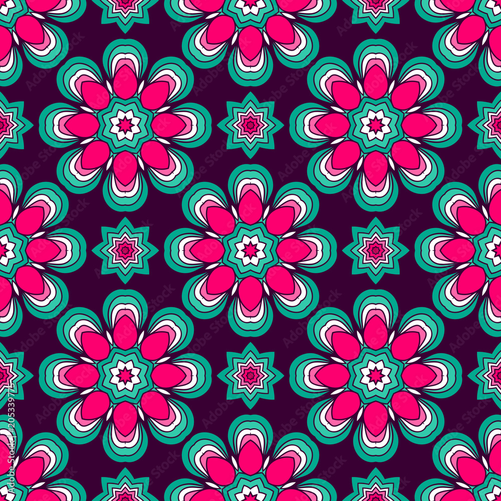 Abstract stylized floral seamless pattern. Hand drawn vector illustration Abstract stylized floral seamless pattern. Hand drawn vector illustration