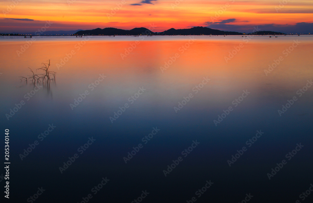 Beautiful sky at twilight time for background