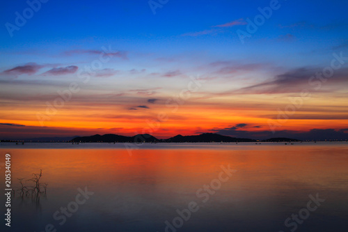 Beautiful sky at twilight time for background