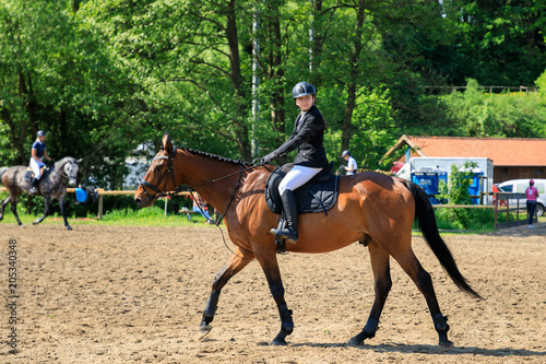 Horse rider on an equestrian event