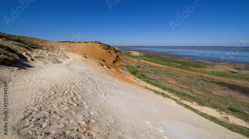 Weite Landschaft am Morsum Kliff auf Sylt wolkenlos HD Format