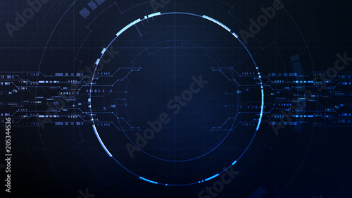 Technological future interface hud circuit platform abstract background template vector