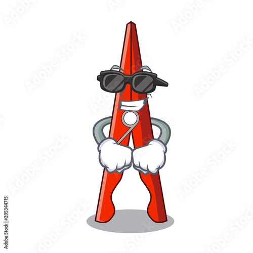 Super cool clothes peg character cartoon