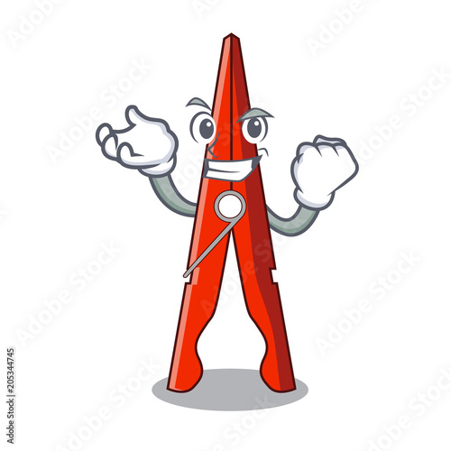 Successful clothes peg character cartoon