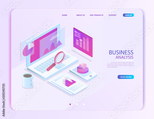  isometric accountant workspace, 3d vector