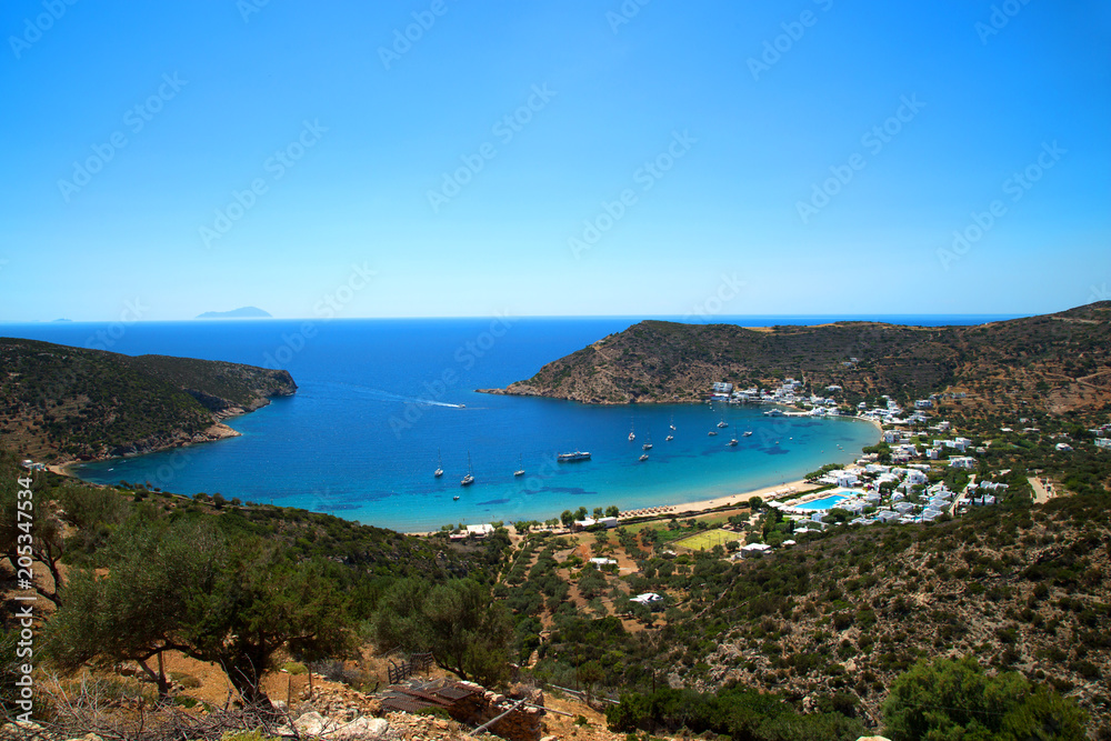Gialos beach in Sifnos in Greece Gialos beach in Sifnos in Greece