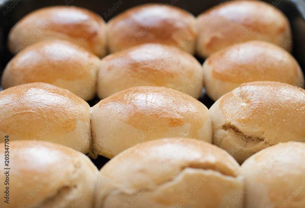 Buns with herbs and garlic for a snack Buns with herbs and garlic for a snack