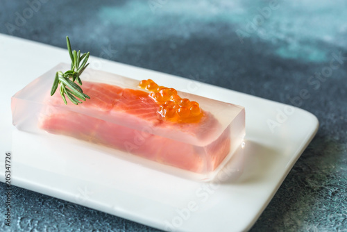 Red fish in aspic photo